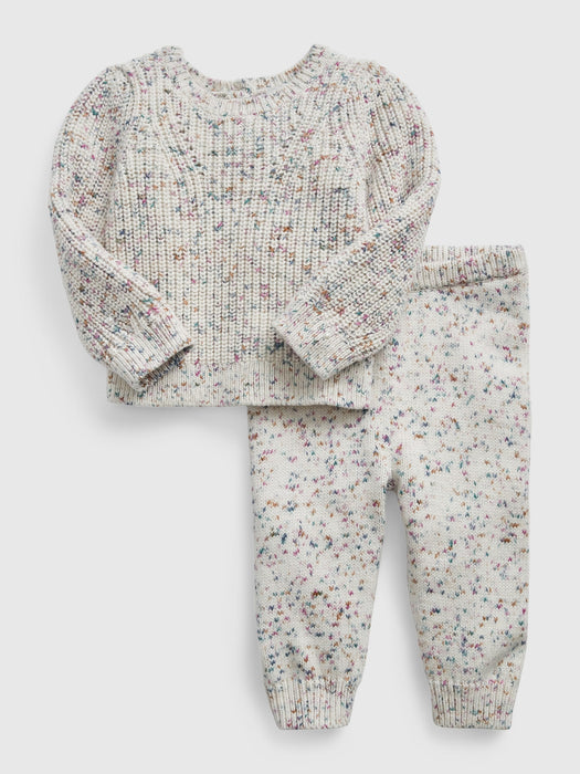 Baby Shaker-Stitch Sweater Outfit Set - multi