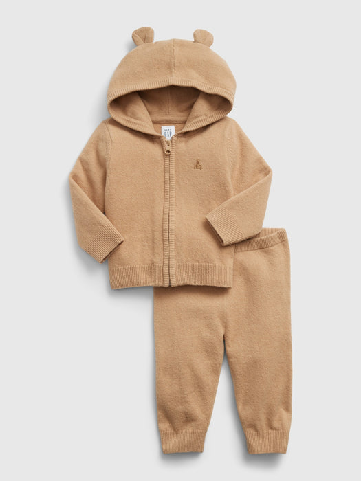 Baby CashSoft Sweater Outfit Set - brannan brown