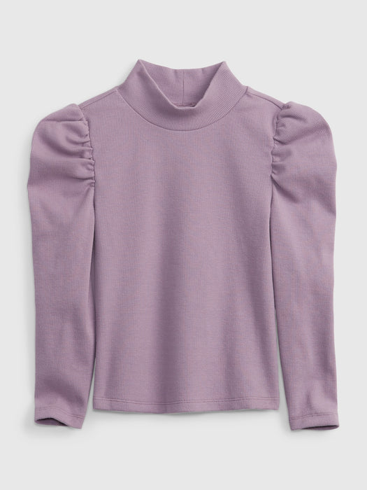 Toddler Puff Sleeve Turtleneck - purple