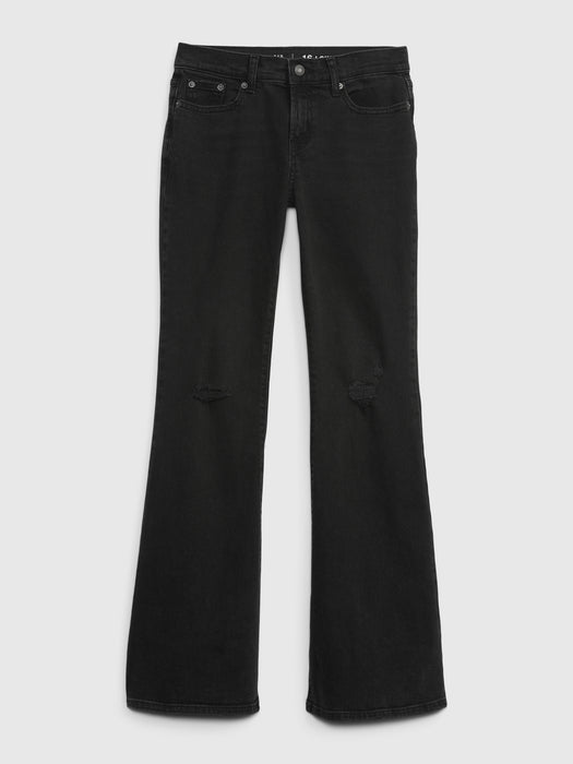 Teen Low Rise Flare Jeans with Washwell - black wash