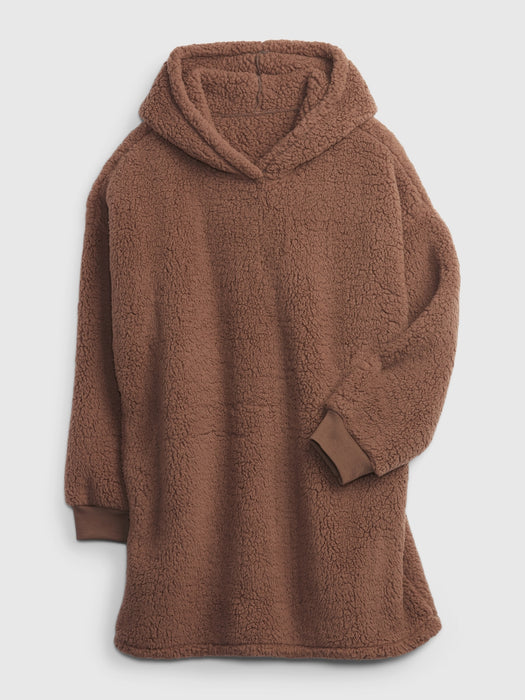 Teen Sherpa PJ Dress - brown