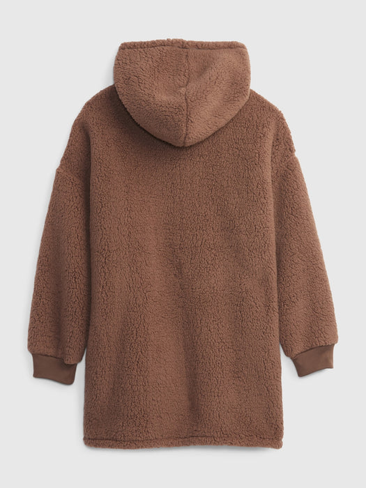 Teen Sherpa PJ Dress - brown