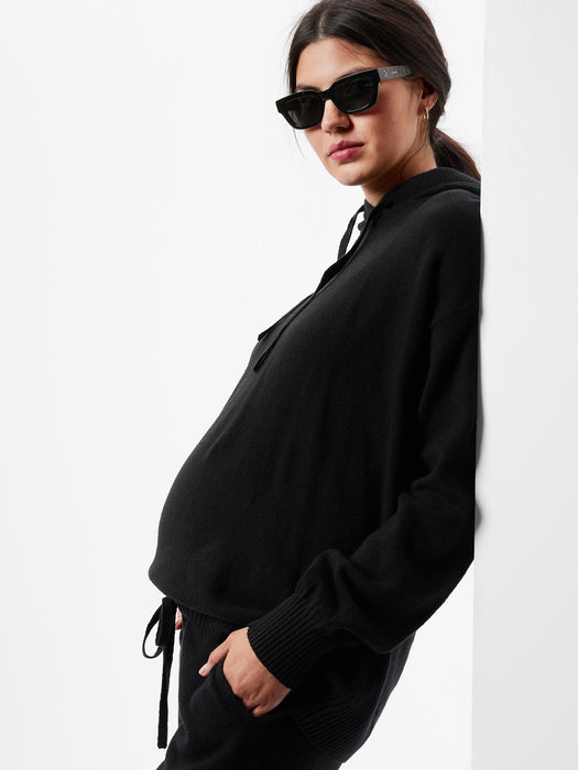 Maternity CashSoft Sweater Hoodie - true black