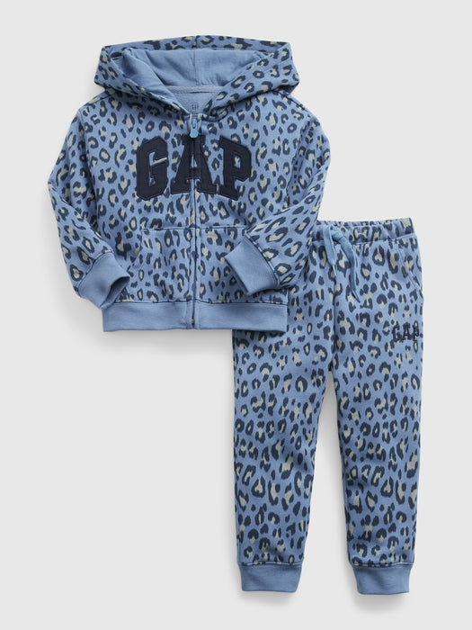 Toddler Gap Logo Fleece Sweat Set - bainbridge blue