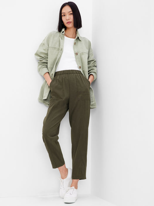 TENCEL&#153 Lyocell High Rise Pull-On Pants with Washwell - mistletoe green