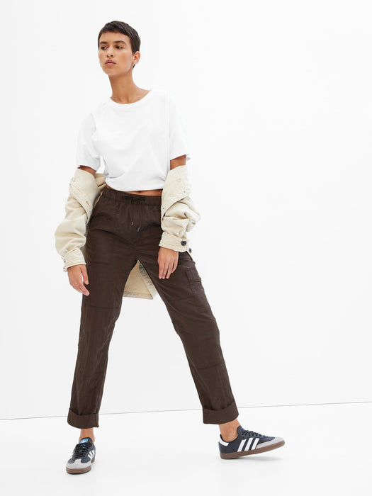 Nylon Pull-On Cargo Pants