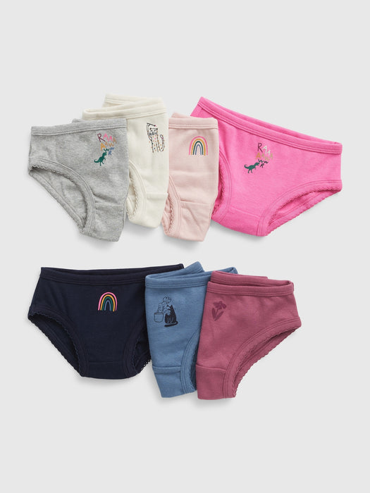 Toddler 100% Organic Cotton Bikini Briefs (7-Pack)