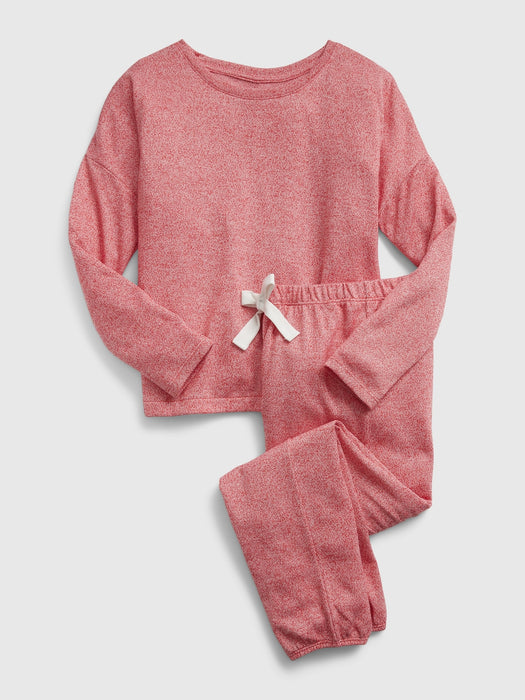 Kids Marled PJ Set - Modern Red