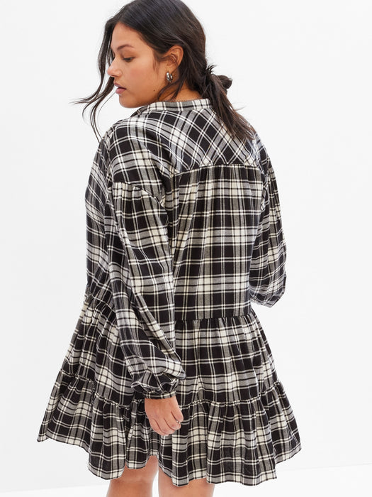 Plaid Tiered Mini Dress