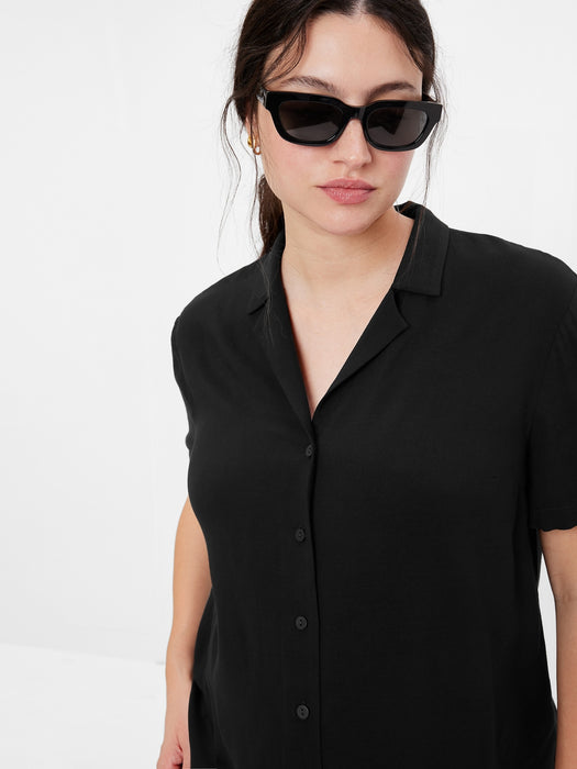 Maternity Button-Down Shirt - true black