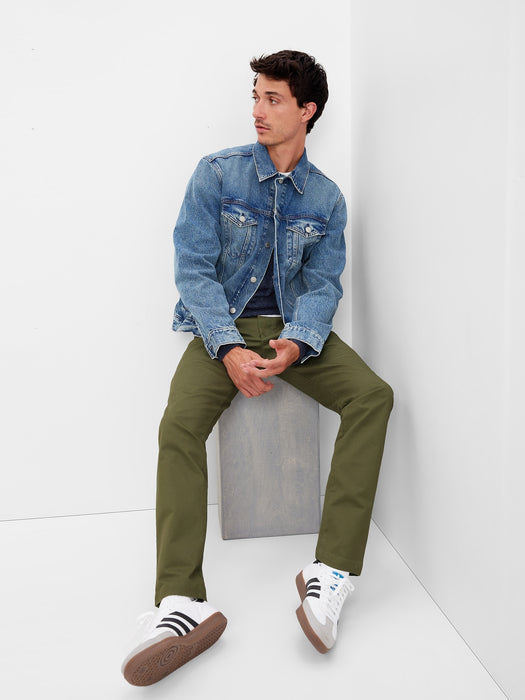 Modern Khakis in Skinny Fit with GapFlex - army jacket green