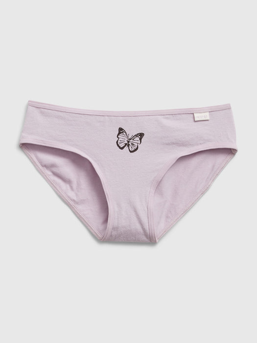 Kids Organic Cotton Butterfly  Bikini Briefs (5-Pack) - multi