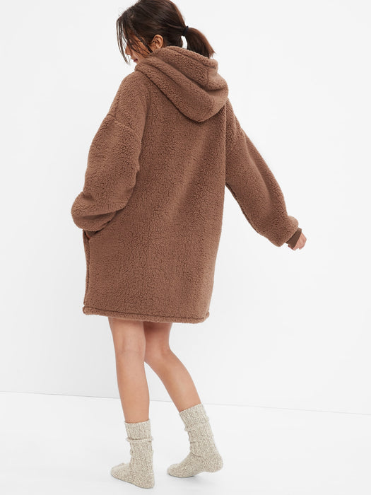 Teen Sherpa PJ Dress - brown