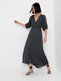 Blouson Cutout Maxi Dress