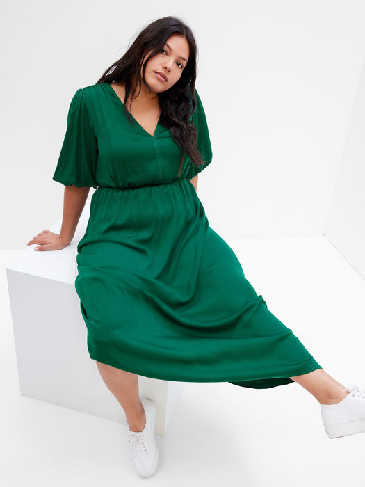 Blouson Cutout Maxi Dress