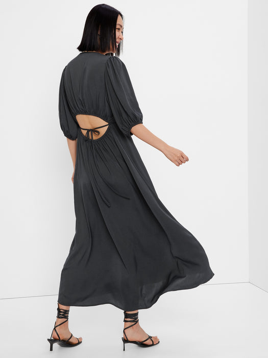 Blouson Cutout Maxi Dress