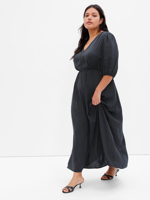 Blouson Cutout Maxi Dress