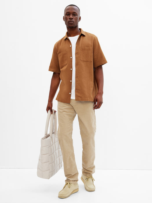 Slim Corduroy Pants in GapFlex with Washwell - khaki