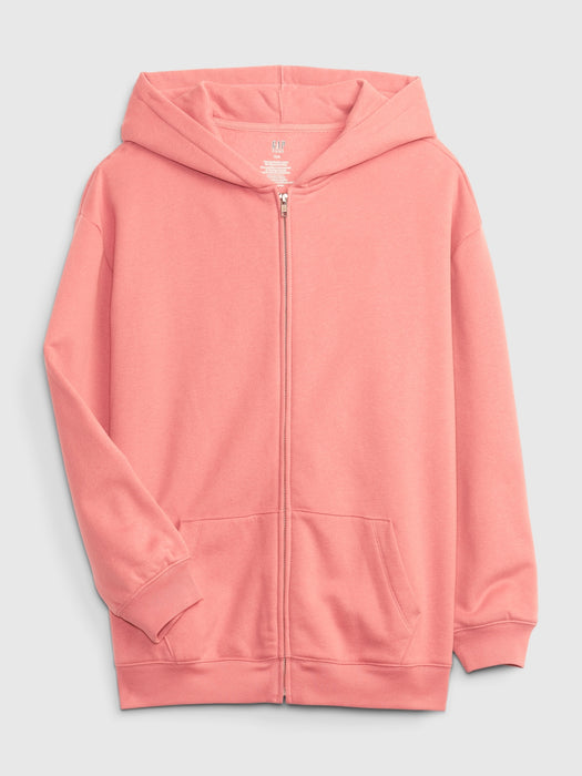 Teen Oversized Zip-Up Fleece Hoodie