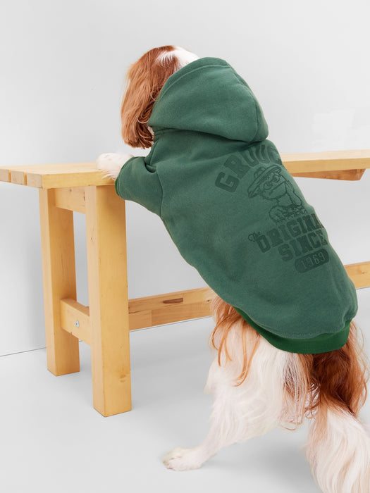 Gap &#215 Sesame Street Graphic Dog Hoodie - june bug green