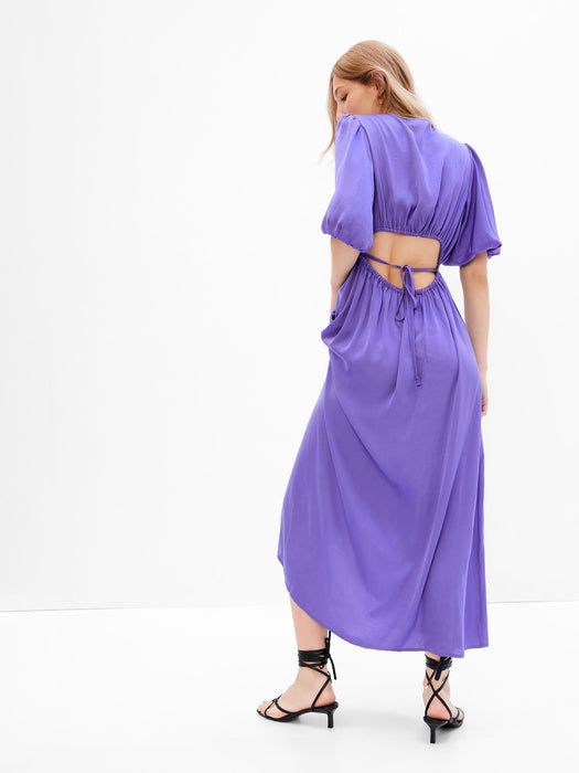 Blouson Cutout Maxi Dress