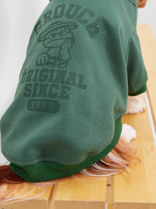 Gap &#215 Sesame Street Graphic Dog Hoodie - june bug green