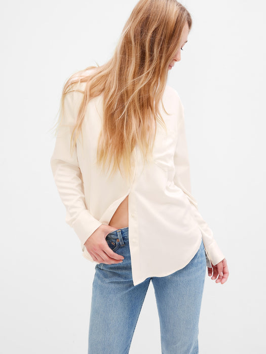 Satin Boyfriend Shirt