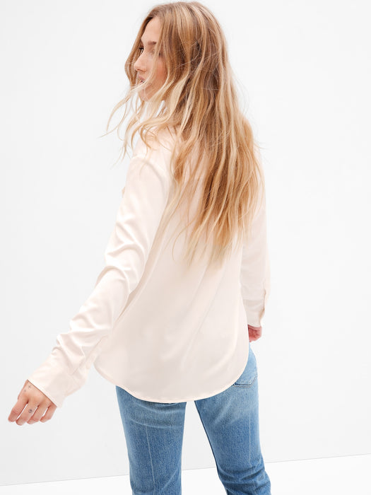 Satin Boyfriend Shirt