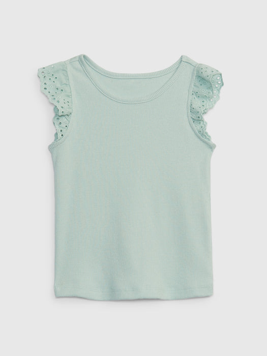 Toddler Flutter Tank Top - fantasy aqua blue