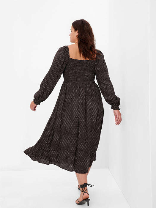 LENZING&#153 ECOVERO&#153 Smocked Midi Dress