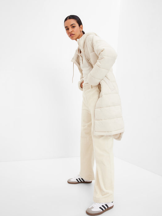 Lightweight Puff Coat - cobblestone beige