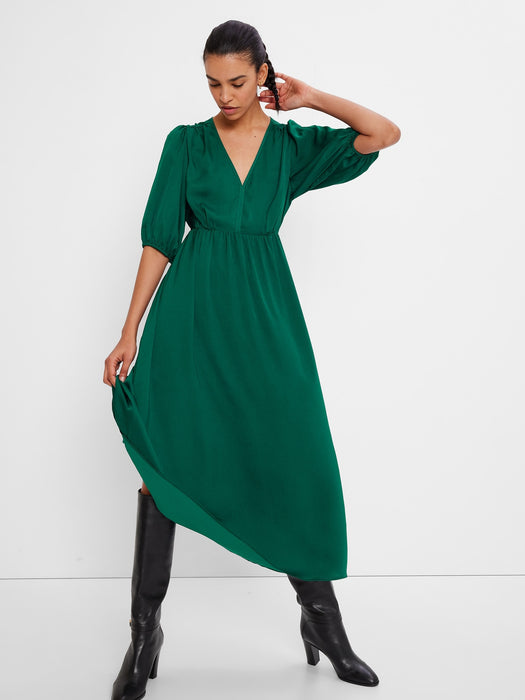 Blouson Cutout Maxi Dress