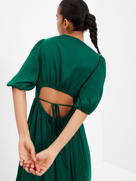 Blouson Cutout Maxi Dress