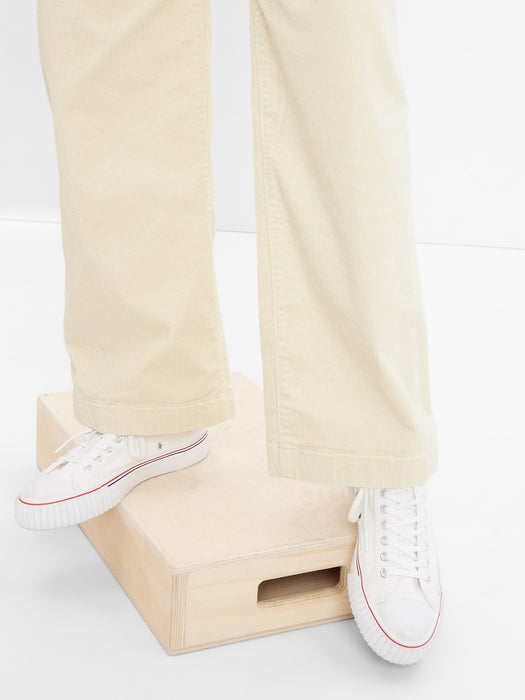 Mid Rise Loose Corduroy Pants with Washwell - birch