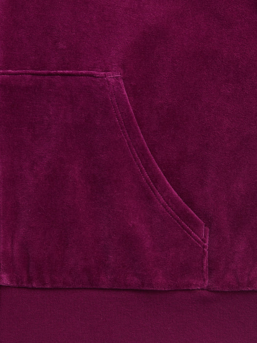 Velour Full-Zip Hoodie - huckleberry purple