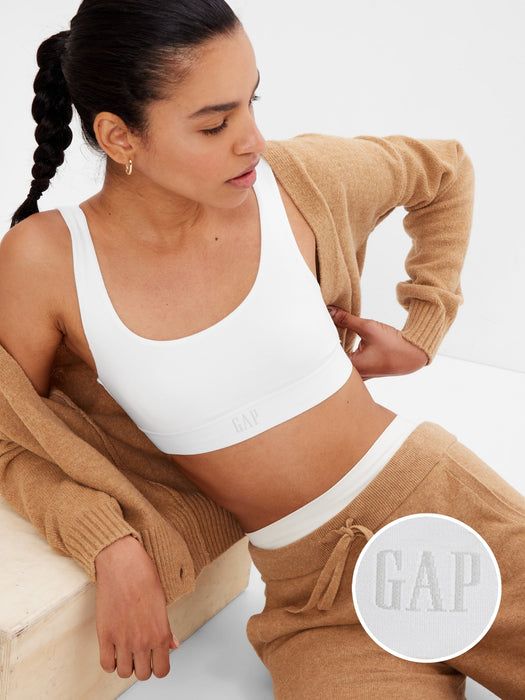 Stretch Cotton Gap Logo Bralette