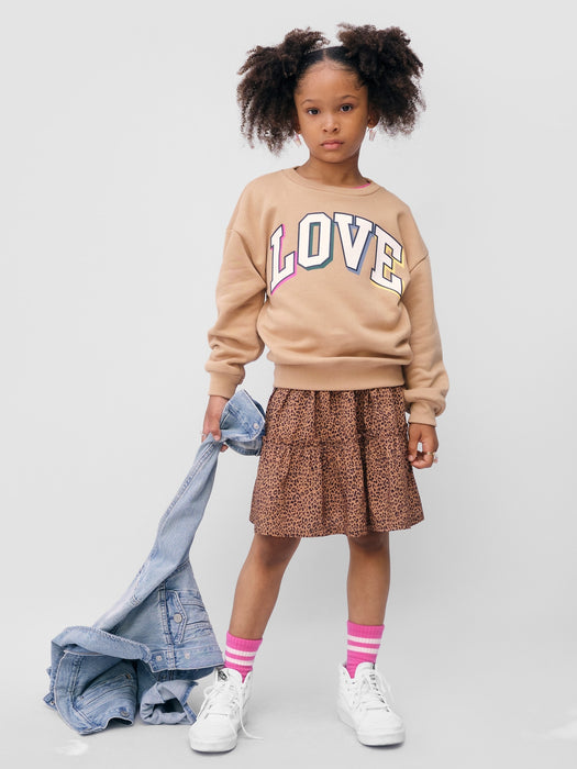 Kids Graphic Sweatshirt - deerfield brown