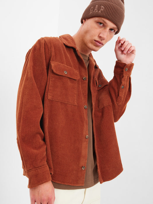 Corduroy Overshirt - copper beech