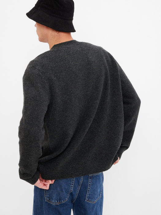 Recycled Cardigan - charcoal heather