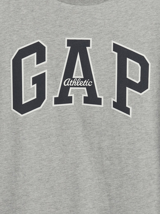 Kids 100% Organic Cotton Gap Logo T-Shirt - light heather grey