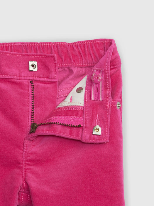 Toddler Velvet Flare Jeans with Washwell - super pink neon