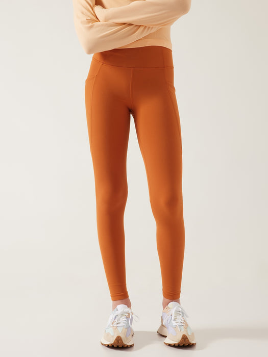 Athleta Girl High Rise Stash Your Treasures Tight - Foliage Orange