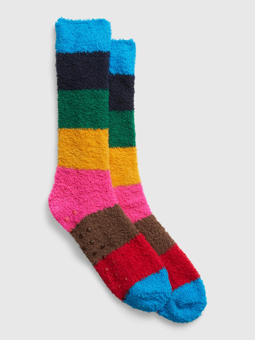 Recycled Cozy Socks - sp happy stripe