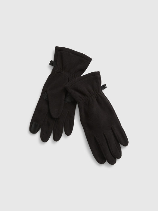 Fleece Touchscreen Gloves - true black