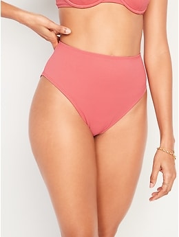 High-Waisted Printed French-Cut Bikini Swim Bottoms for Women