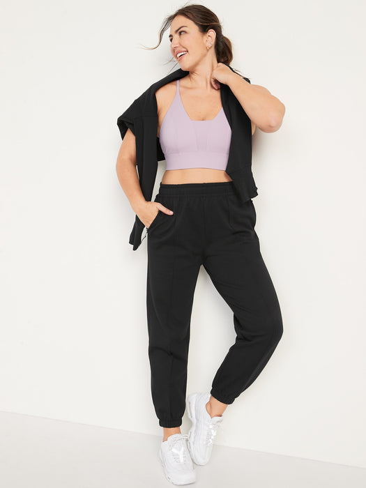 High-Waisted Dynamic Fleece Pintucked Sweatpants for Women