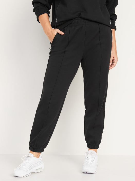 High-Waisted Dynamic Fleece Pintucked Sweatpants for Women