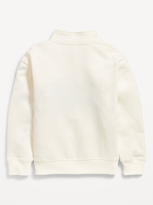 Long-Sleeve Color-Blocked Quarter-Zip Sweatshirt for Boys