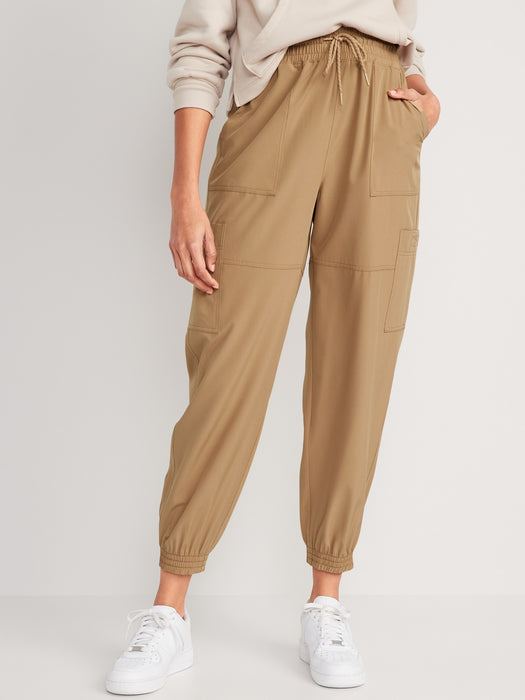 Extra High-Waisted StretchTech Performance Cargo Jogger Pants for Women