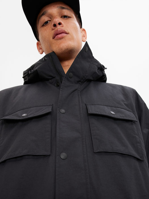 Utility Hooded Rain Jacket